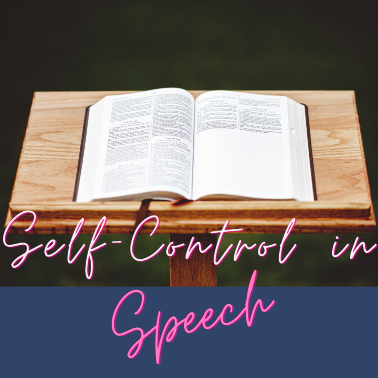 Self-control in speech